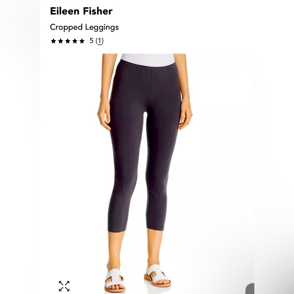 Eileen Fisher Black Cropped Leggings Med